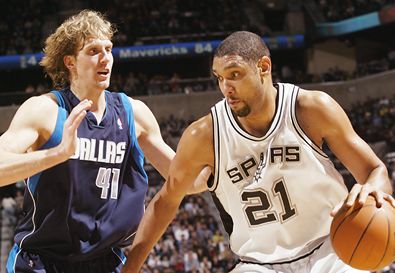 Estrelas de suas equipes, Duncan e Nowitzki se enfrentam mais uma vez