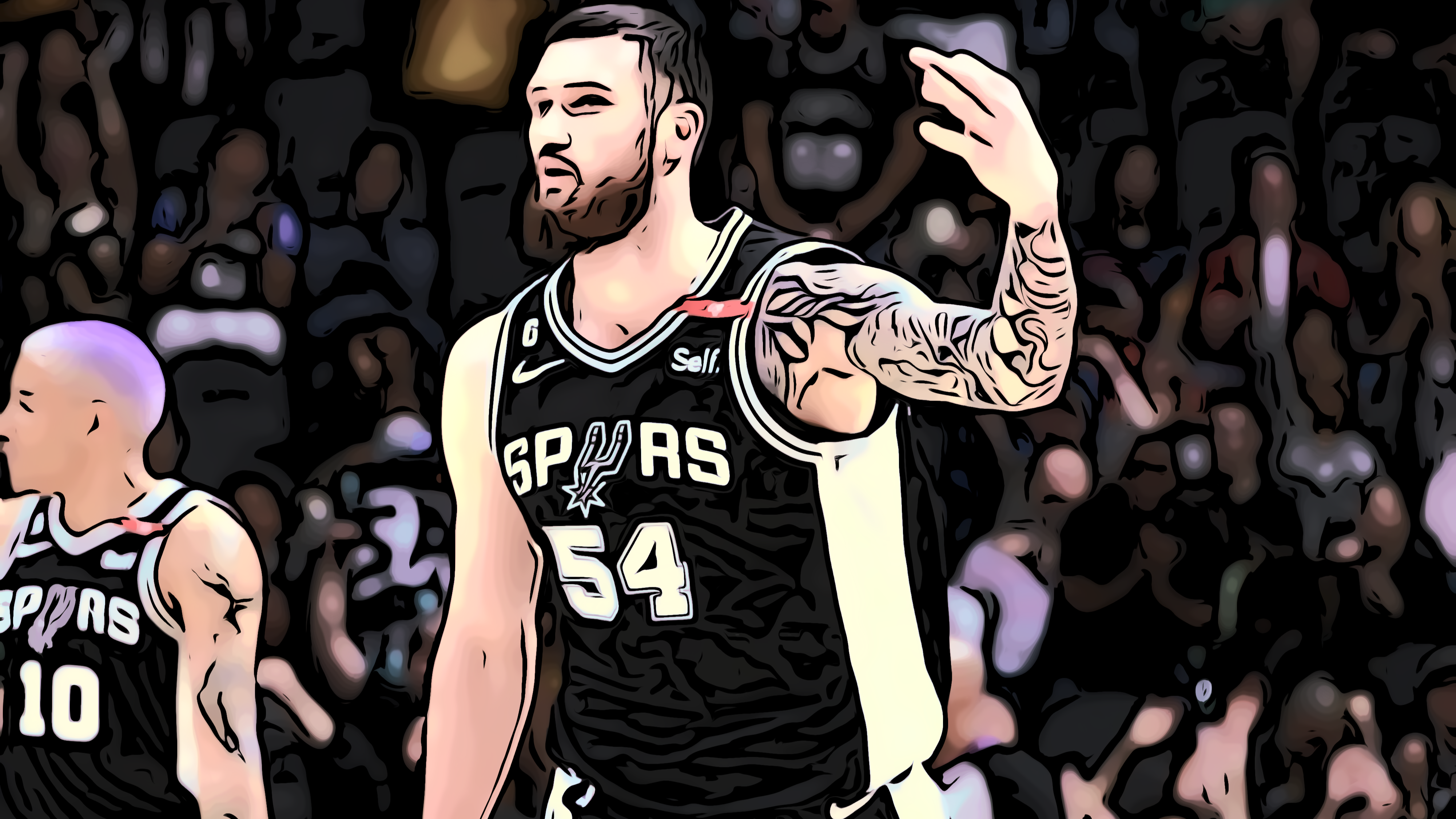 Arte do Cultura Pop sobre foto de Sandro Mamukelashvili