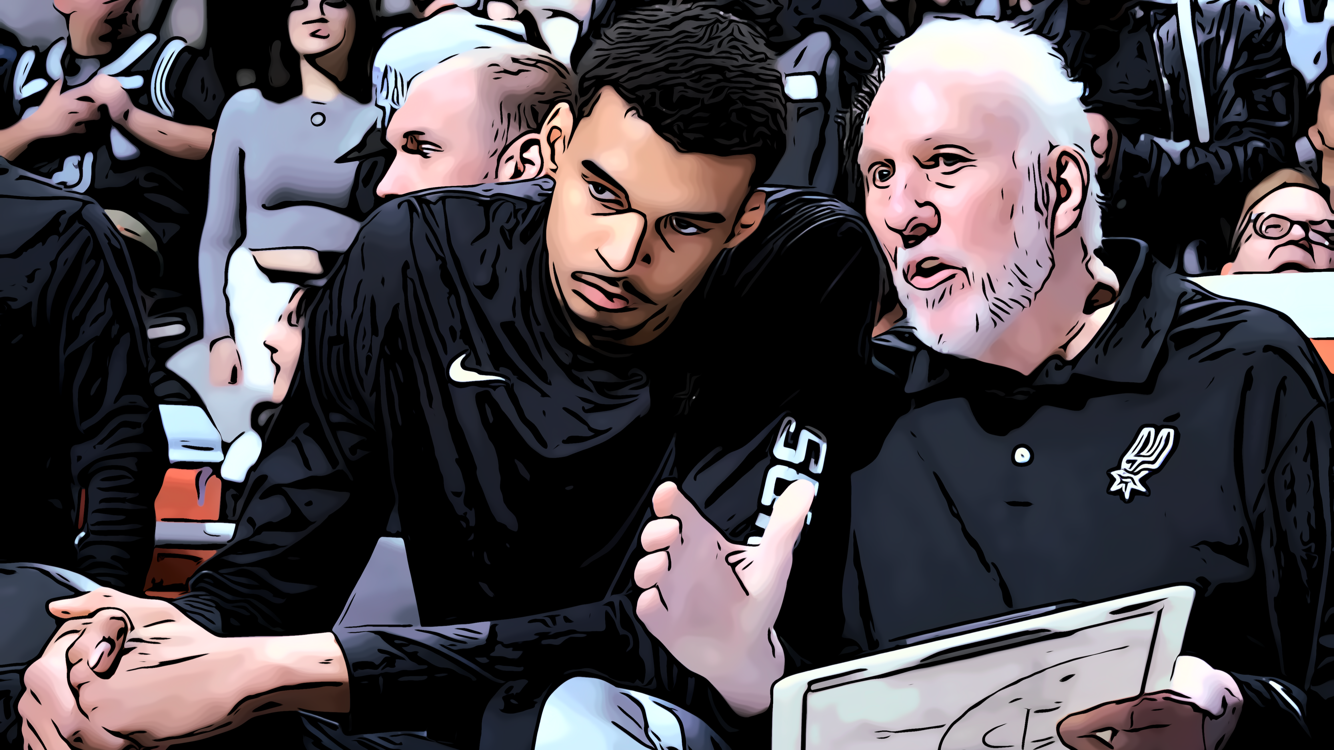 Victor Wembanyama e Gregg Popovich - San Antonio Spurs