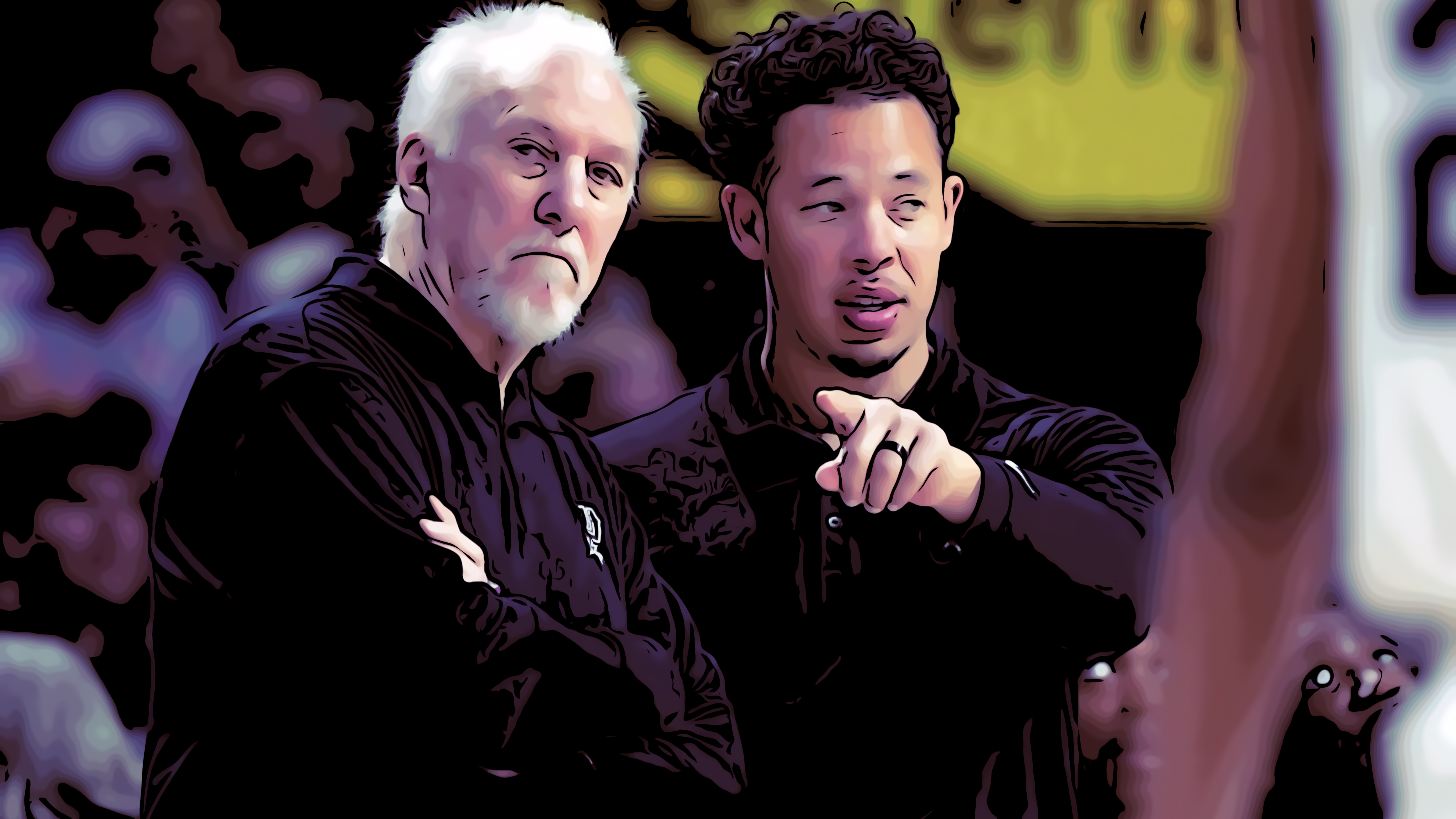 Gregg Popovich e Mitch Johnson - San Antonio Spurs