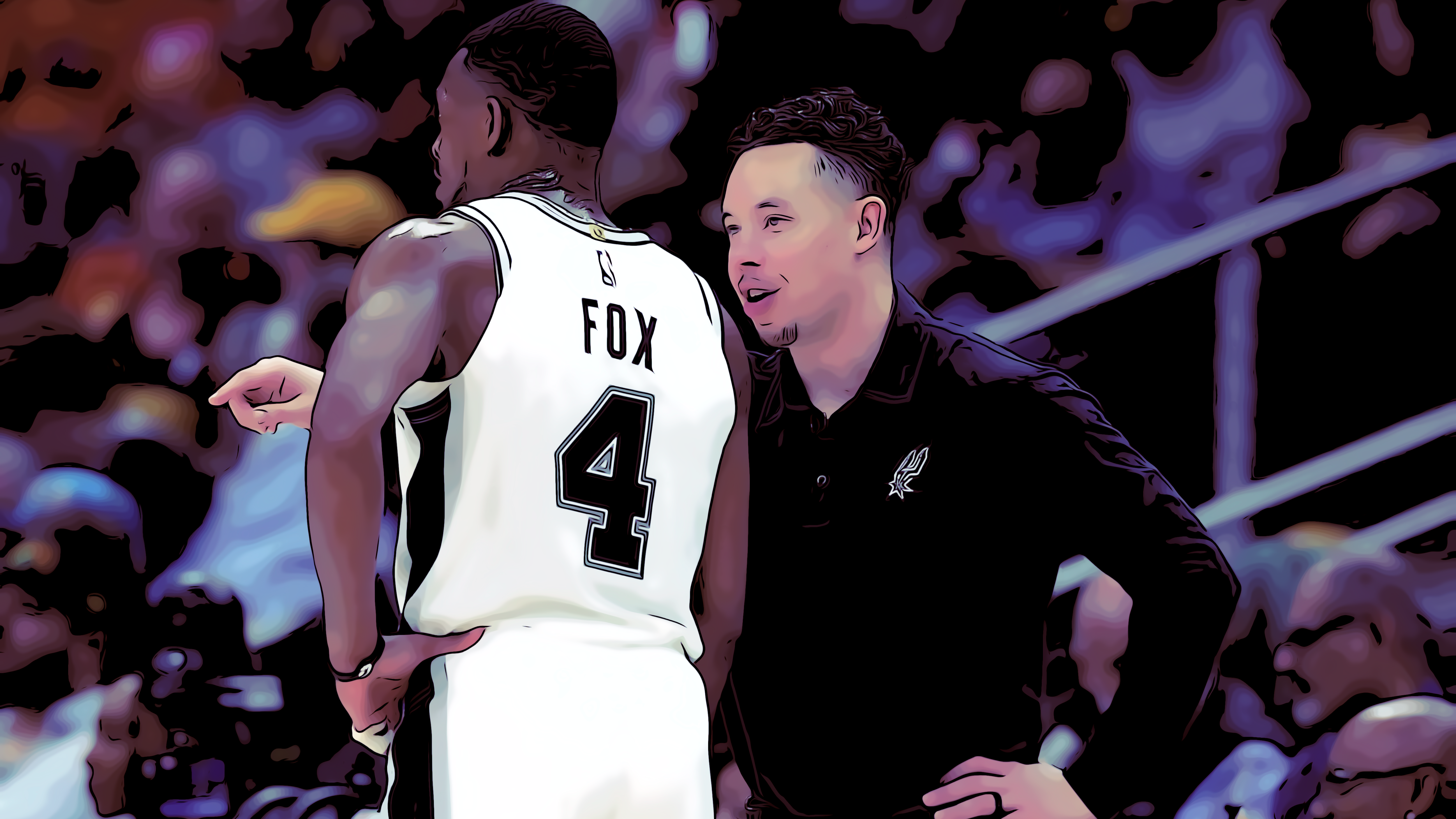 De'Aaron Fox e Mitch Johnson - San Antonio Spurs