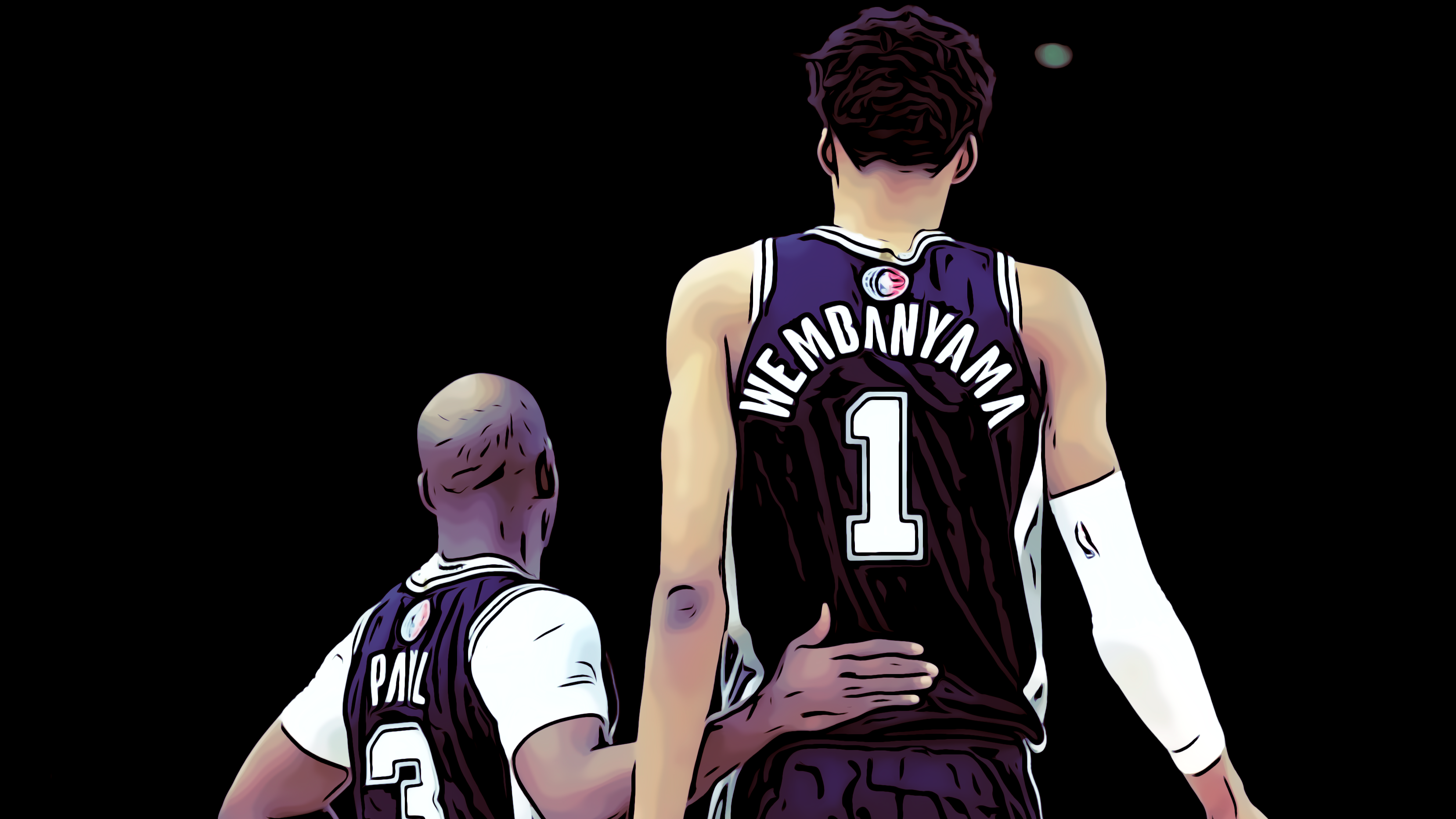 Chris Paul e Victor Wembanyama - San Antonio Spurs